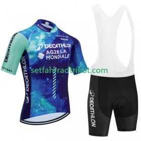 Decathlon Ag2R Fahrradbekleidung Radtrikot Kurzarm + Trägershorts 2024 N001